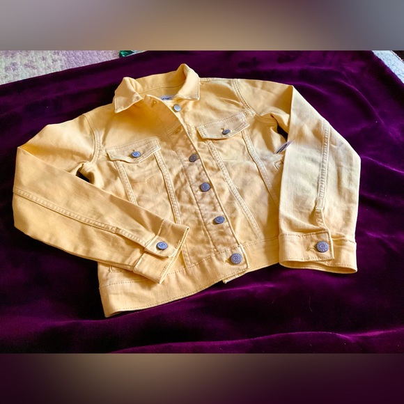 NWT Old Navy Yellow Girls Jeans Jacket - Picture 3 of 8